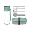 Water Bottle Flatware And Bento Box Green