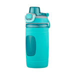 Kids Water Bottle With Silicone Sleeve 16 Qz Aqua