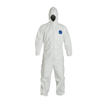 Disposable Protective Coverall With Respirator Fit Hood And Elastic Cuff
