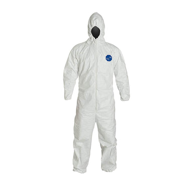 Disposable Protective Coverall With Respirator Fit Hood And Elastic Cuff
